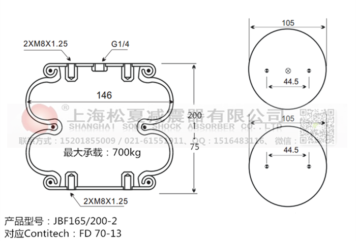 JBF165/200-2橡膠<a href='http://hun123.cn/' target='_blank'><u>空氣彈簧</u></a>
